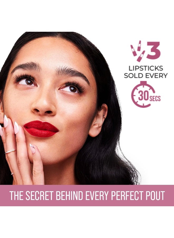 INSIGHT 24 Hrs Non-Transfer Matte Lipstick | Lightweight, Highly Pigmented, Long Wear | Kiss Proof & Smudge Proof | With Vitamin E & Jojoba Oil | Vegan, Toxin Free | Shade - 15 Bloodlust (3g) - Image 2